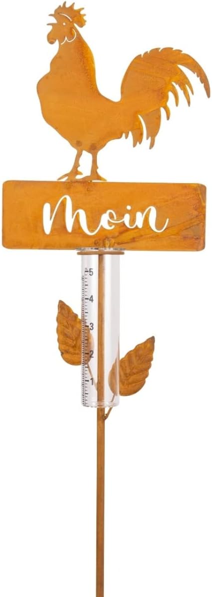 CIM Pflanzenstecker - Regenmesser Wetterhahn Moin - Gesamthöhe 121cm - Masse Design: 20 x 24 - inkl.