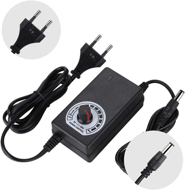 Eboxer 24W 3-24V Netzteil-Ladeadapter mit LED-Anzeigespannungsregelung für elektrischen Lüfter, Bohr