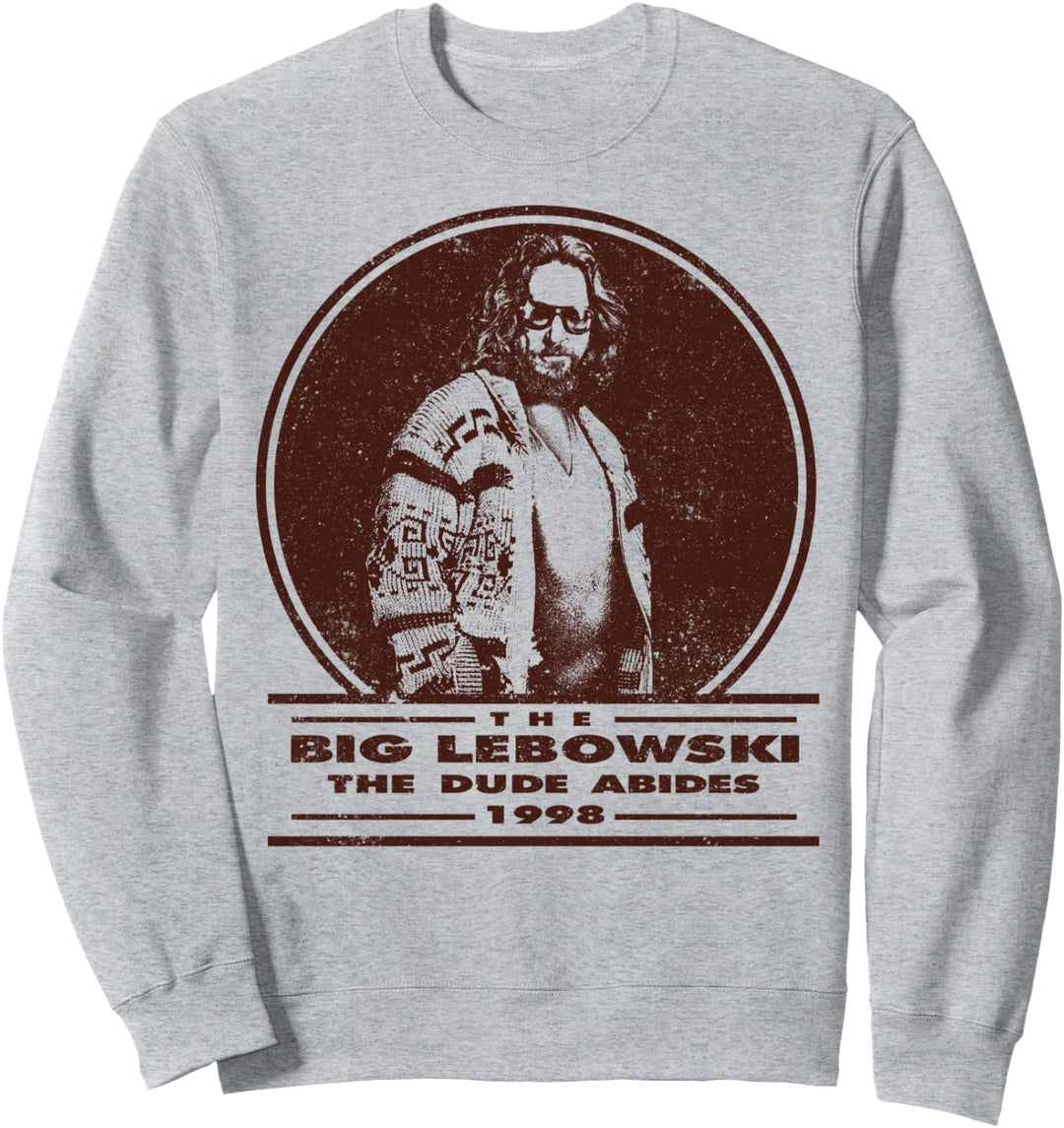 Big Lebowski Distressed Dude Abides Stamp Sweatshirt