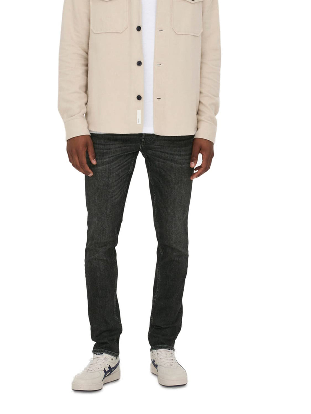 ONLY & SONS Male Slim Fit Jeans ONSLOOM Slim Black 3145 Jeans NOOS 28W / 30L Black Denim, 28W / 30L