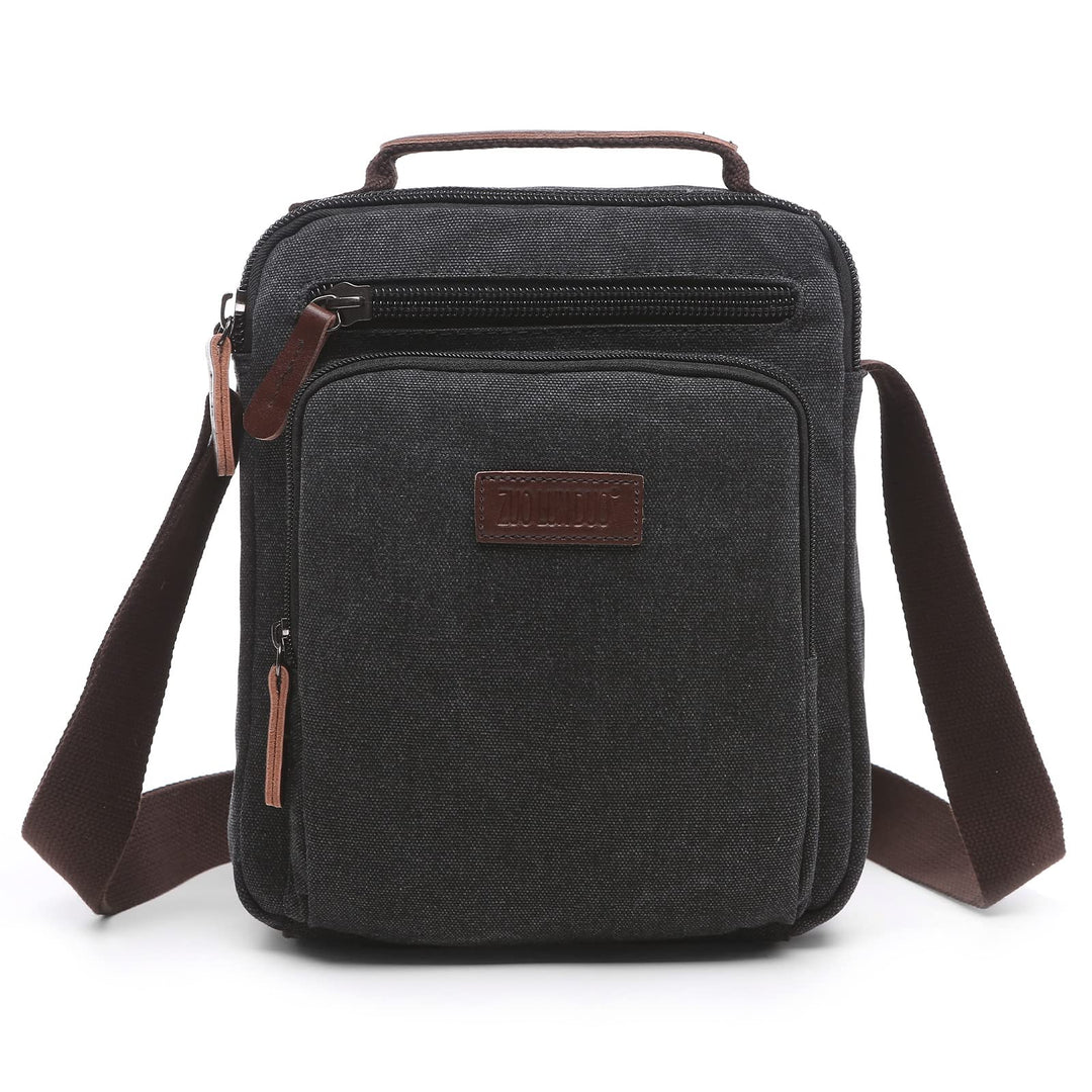 DORRISO Mode Herren Umhängetasche Leinwand Schultertasche Klein Schultertaschen Leicht Kuriertasche