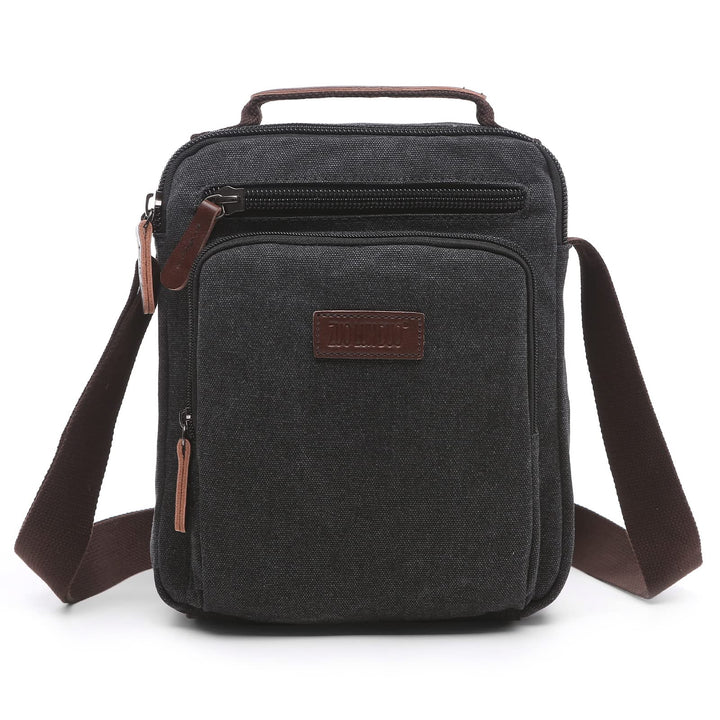DORRISO Mode Herren Umhängetasche Leinwand Schultertasche Klein Schultertaschen Leicht Kuriertasche
