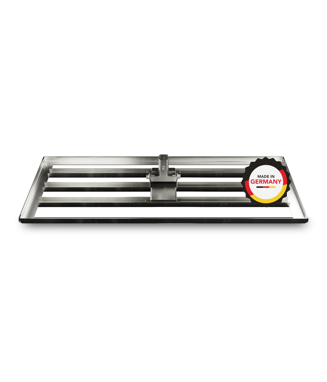 ID33® Rasenrechen aus Edelstahl (90 x 34 cm) – Ohne Stiel – Perfekt Ebener Rasen – Mühelose Rasenpfl