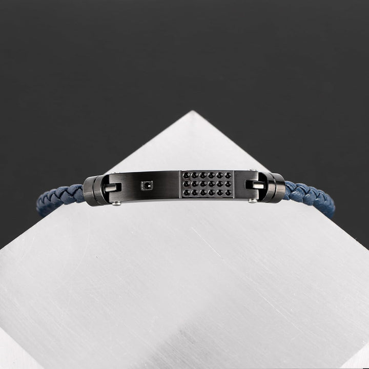 Morellato Herrenarmband, Kollektion Moody, aus Leder, Schwarz-IP, Edelstahl - SQH21