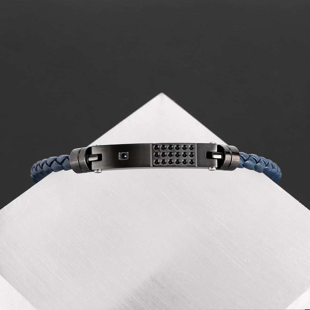 Morellato Herrenarmband, Kollektion Moody, aus Leder, Schwarz-IP, Edelstahl - SQH21
