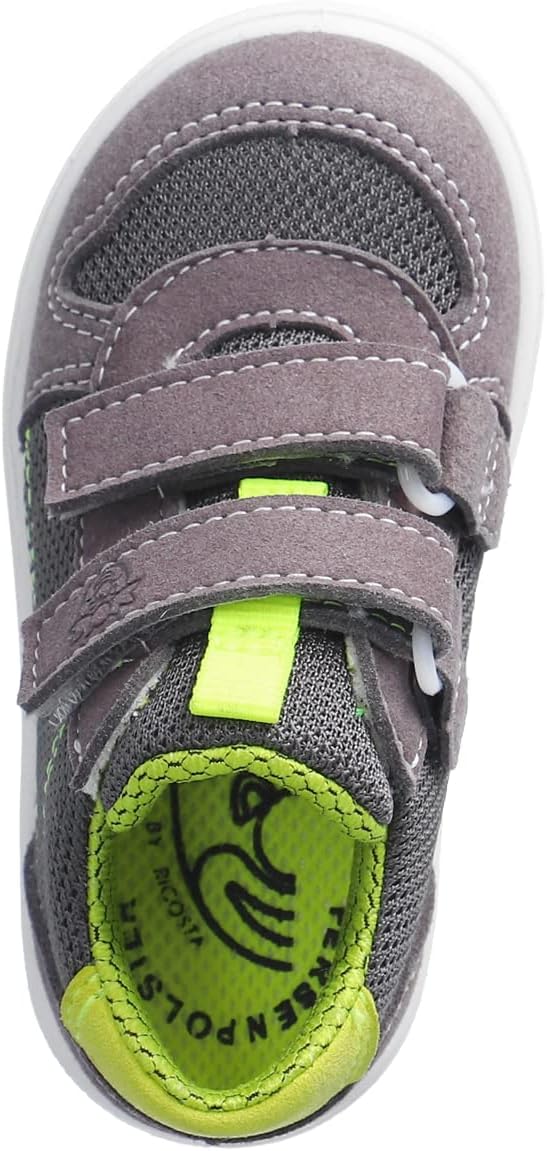RICOSTA Jungen Low-Top Sneaker SAM, Kinder Lauflernschuhe, Weite: Mittel, lose Einlage 21 EU Grau 45