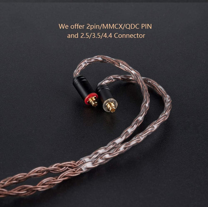 KBEAR 16 Core Silber Überzogene Draht Kopfhörer Upgrade Kabel Kopfhörer Ersatz Ohrhörer Austauschkab