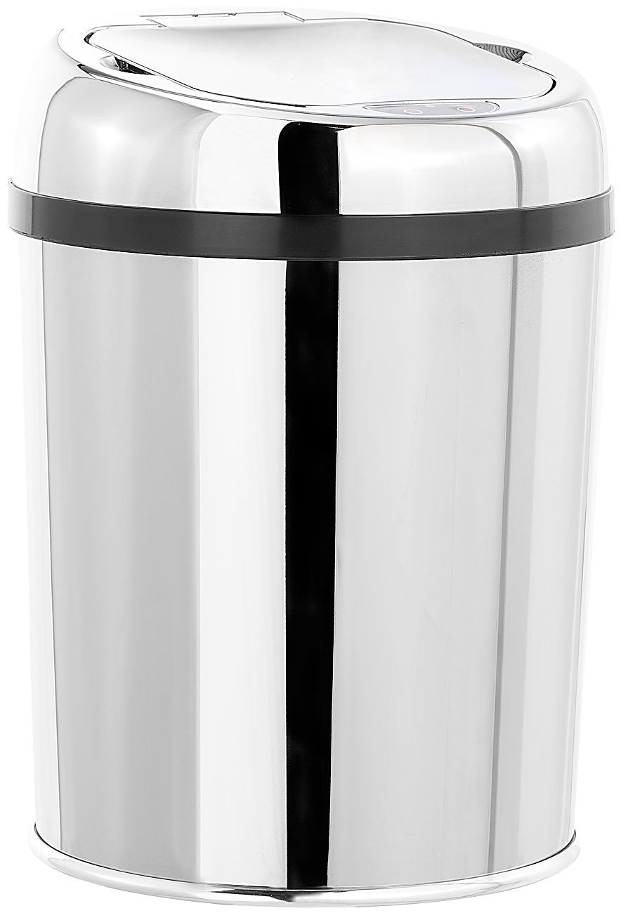 infactory Mülleimer: Abfalleimer mit Hand-Bewegungssensor und Edelstahl-Korpus, 3 Liter (Mülleimer m