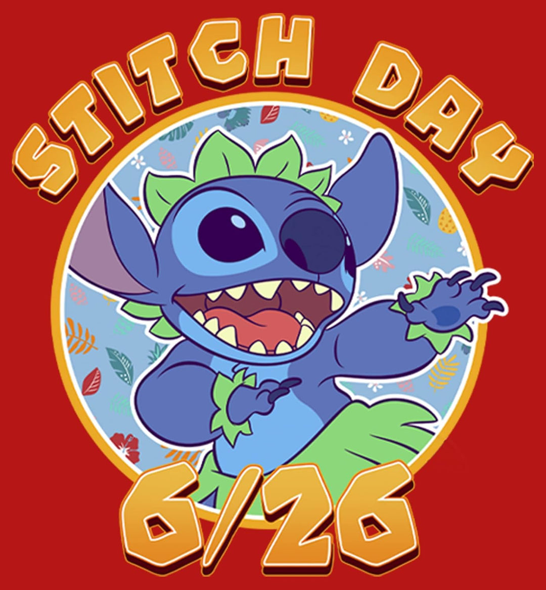 Disney Mädchen Stitch Day T-Shirt S Rot, S Rot