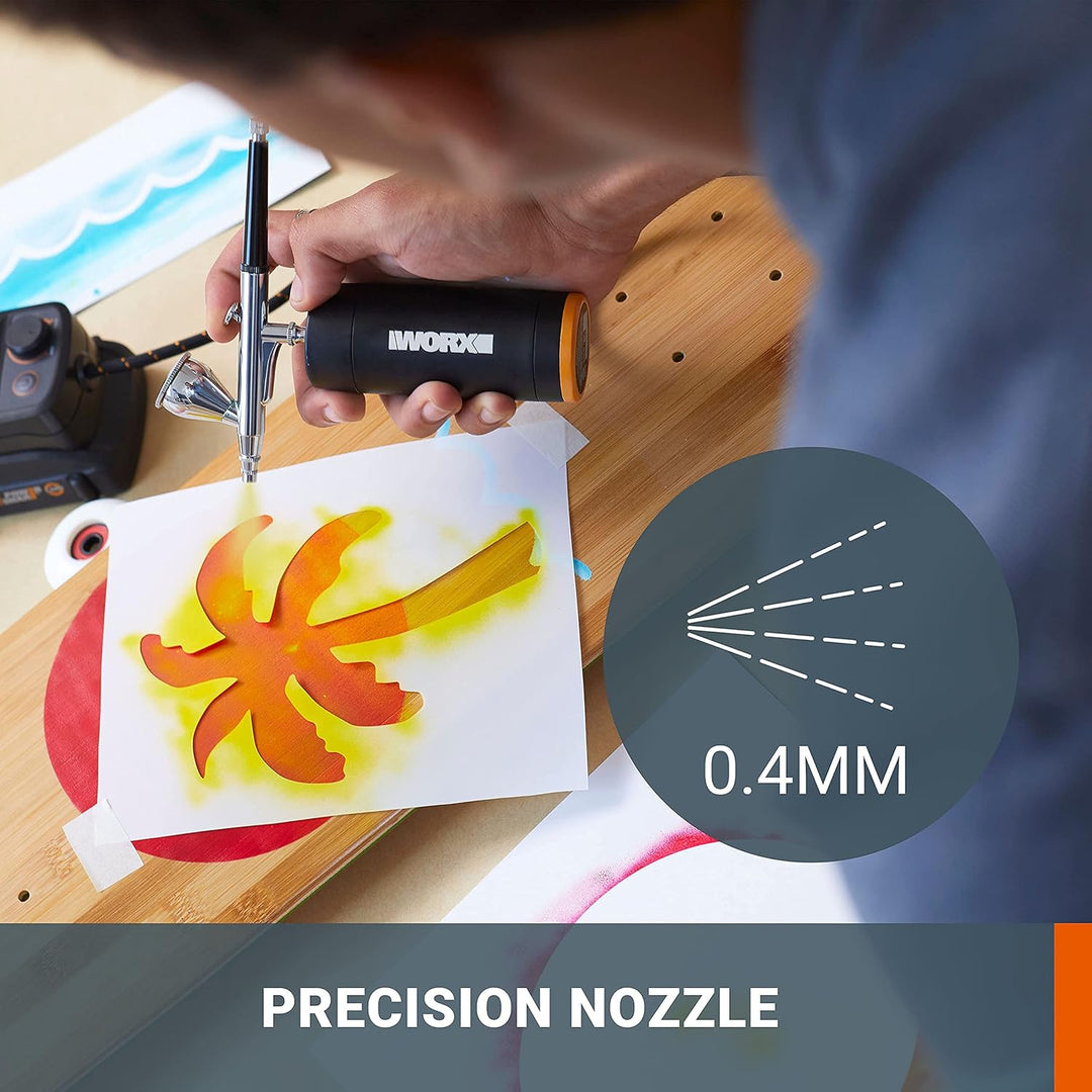 WORX Airbrush MakerX 20 V WORX | PowerShare | WX742.9 - ohne HUB und Akku und Ladegerät Schwarz