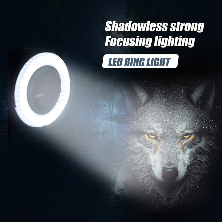 Tiamu 144 LED Stereomikroskop Kamera Ringleuchte, Super Helligkeit LED Perlen Ringleuchte 0-100% Ein