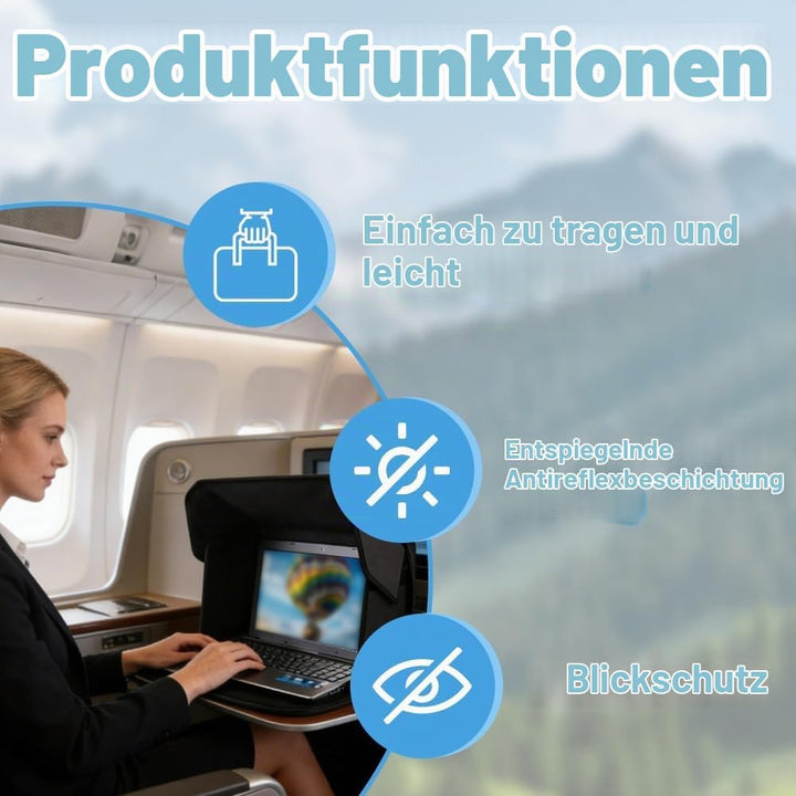 1 Stück Laptop-Sonnenschutz, Laptop Sonnenschutz Klappbare, Universal-Sonnenblende, Sichtschutzhaube
