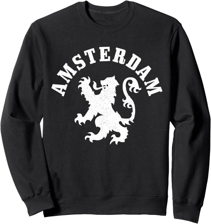 Amsterdam Niederlande Wappen Löwe Holland Vintage Amsterdam Sweatshirt
