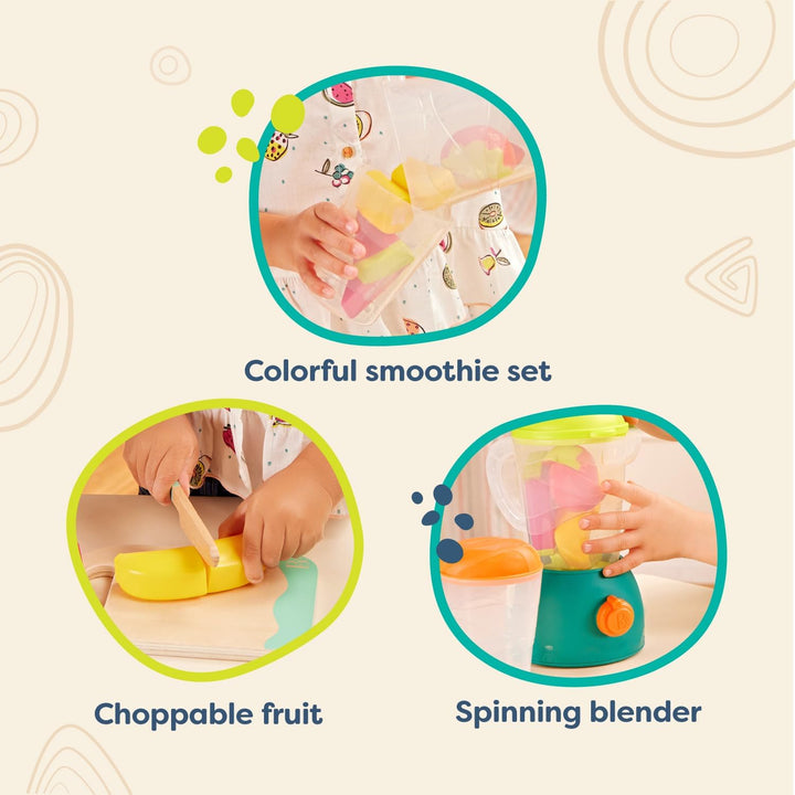 B. toys - Mini Chef - Fruchtiger Smoothie Spielset - Smoothie Spielset - Spielzeug-Mixer & Zubehör f