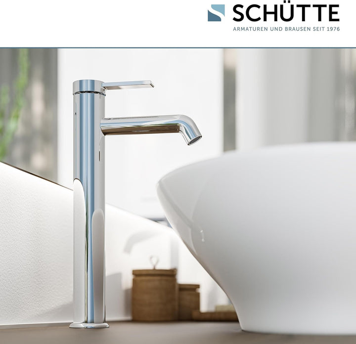 SCHÜTTE Waschtischarmatur für Aufsatzwaschbecken LOS ANGELES 33110, Wasserhahn Bad hoher Auslauf, ho