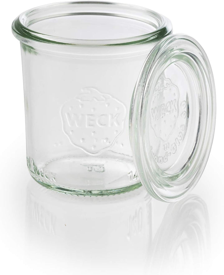 APS 82312 Original 12er Set WECK Gläser 140 ml mit Deckel, Ø 6 cm, H: 7 cm, Mini-Sturzform mit Glasd