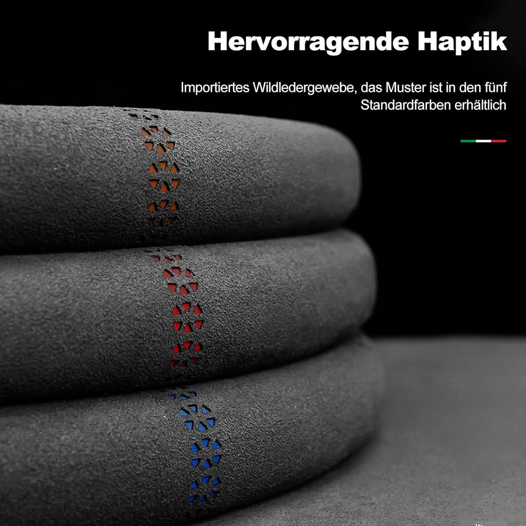 Ergocar D-Form Auto Lenkradbezug Rutschfester Auto Sport Lenkradschutz Mikrofaser Wildleder Winter W