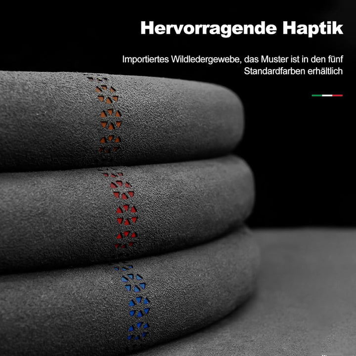 Ergocar D-Form Auto Lenkradbezug Rutschfester Auto Sport Lenkradschutz Mikrofaser Wildleder Winter W