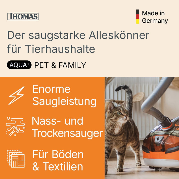 Thomas Pet and Family Aqua+ Staub- und Waschsauger Single, Single