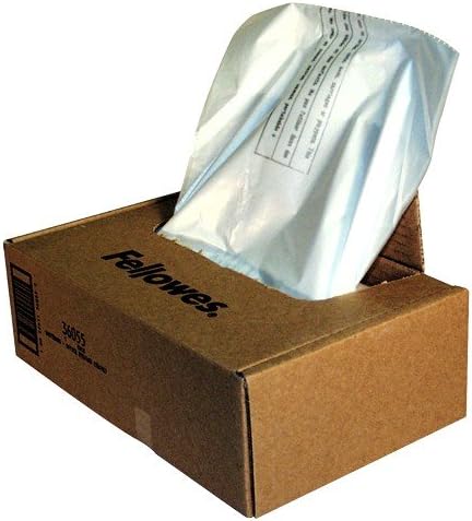 Fellowes 36055 Aktenvernichter Abfallbeutel, 50 Stück, 165 L