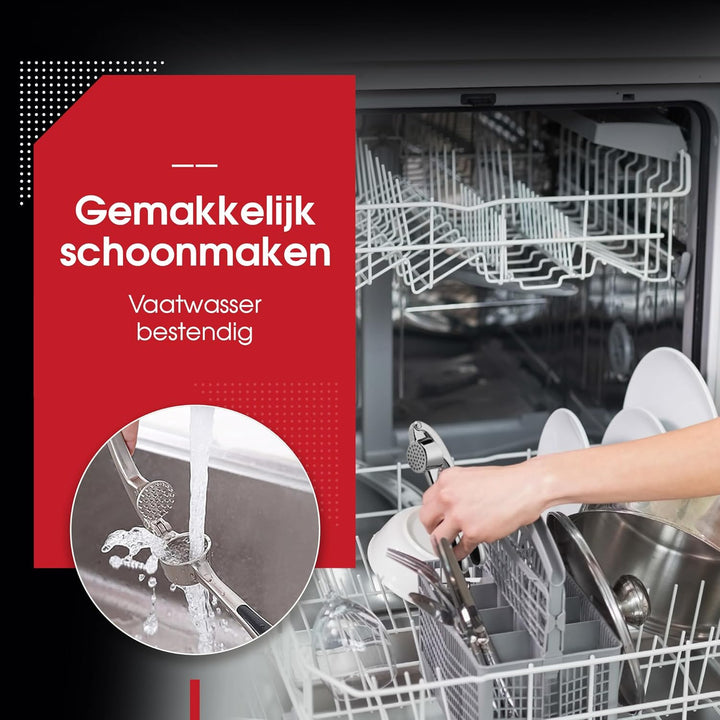 Knoblauchpresse aus Edelstahl - Knoblauchpresse/Ingwerpresse - Knoblauchpresse - Spülmaschinenfest