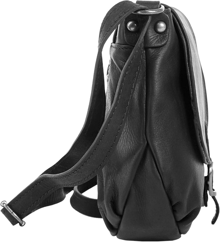 Samantha Look Umhängetasche echt Leder Damen | Made in Italy | handliche Crossbody Bag | kompakte Sc
