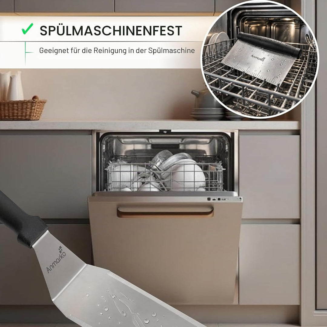 Exklusives Grillwender Set aus hochwertigem Edelstahl - BBQ Grillset in erstklassiger Qualität für H