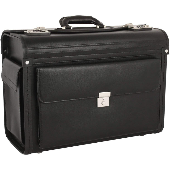 Extra Gross Aktenkoffer Pilotenkoffer Arbeits Laptop Koffer 52 cm Schwarz Bowatex