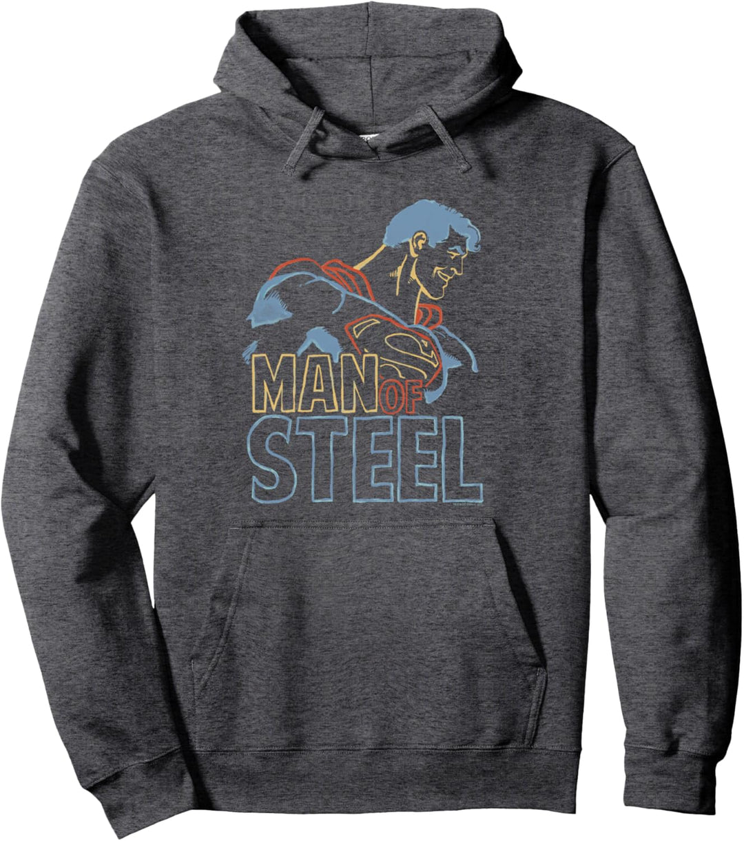 Superman Colored Lines Pullover Hoodie
