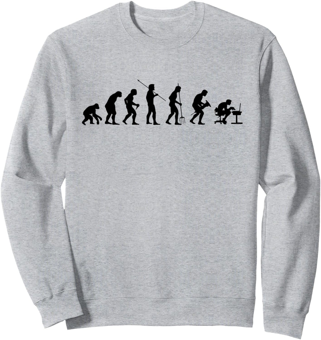 Programmiererentwicklung vom Affen zum Computer Sweatshirt