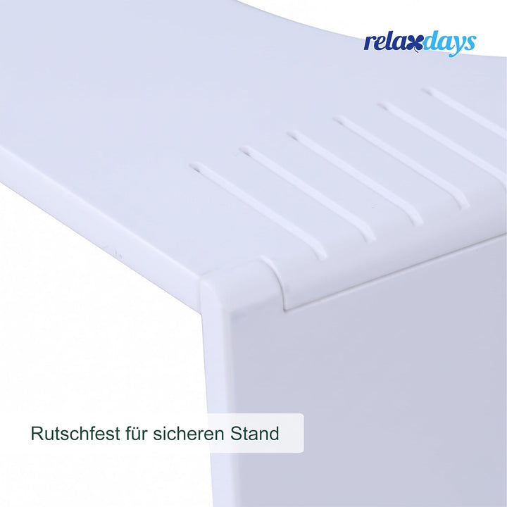 Relaxdays Toilettenhocker, klappbar, Hocker Toilettengang, Erwachsene, Bambus, rutschfest, HxBxT: 19