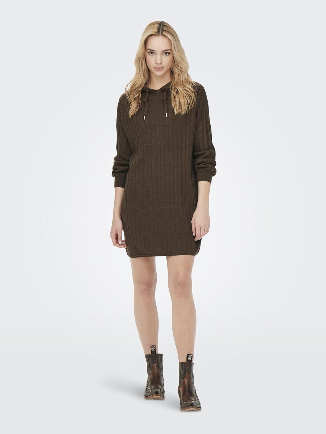 ONLY Female Strickkleid ONLTESSA Langes Kleid XS Chestnut, XS Chestnut
