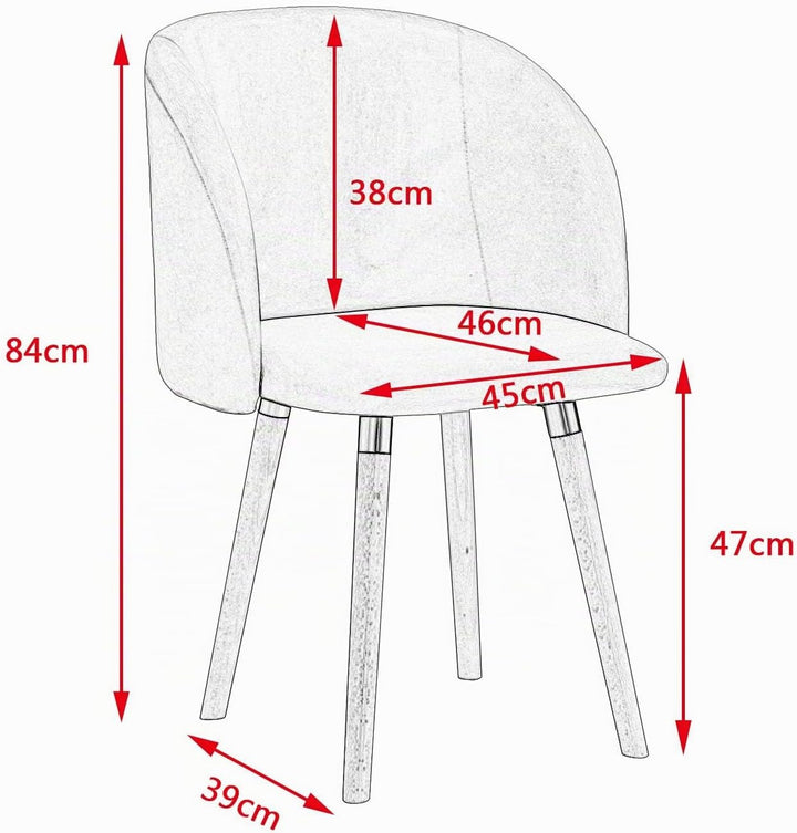 WOLTU Esszimmerstuhl 1 Stück Küchenstuhl Wohnzimmerstuhl Polsterstuhl Sessel, Armlehnstuhl mit Rücke