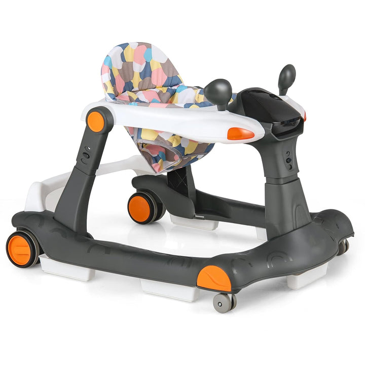 LIFEZEAL 2 in 1 Lauflernhilfe Klappbar, Babywalker mit Spielbrett, Lauflernwagen mit abnehmbaren Sit