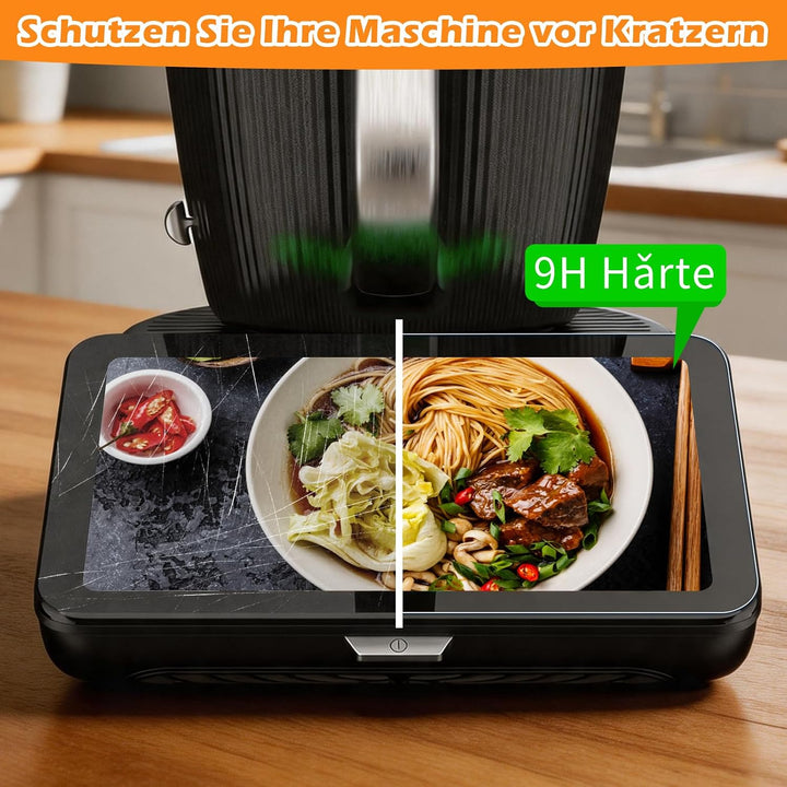 3-in-1 Displayschutz Set für Thermomix TM7 – Silikon Displayabdeckung + 2x 9H Panzerglas Schutzfolie