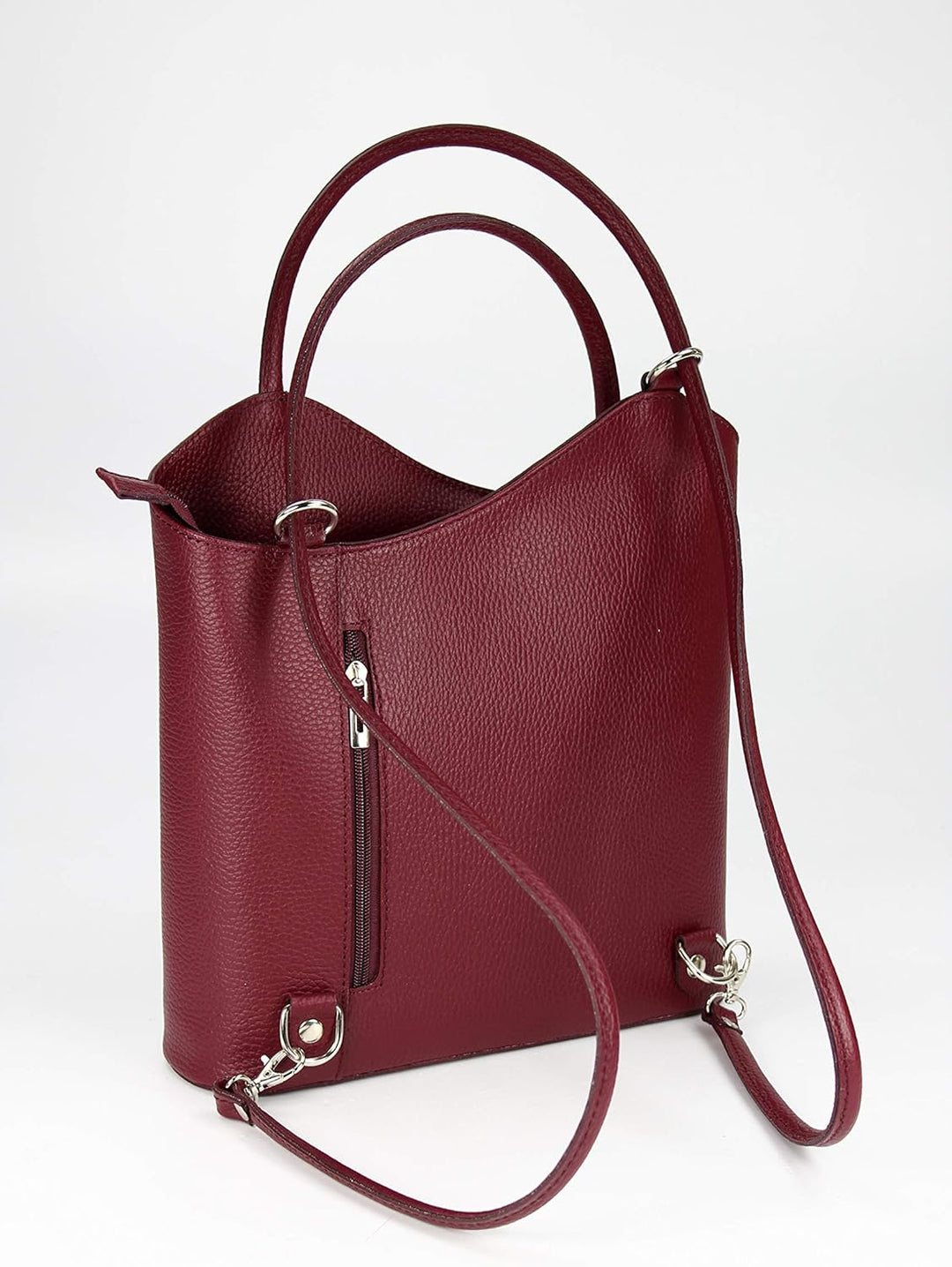 Belli italienische Ledertasche Backpack Classic 2in1 Damen Rucksack Leder Handtasche made in italy S
