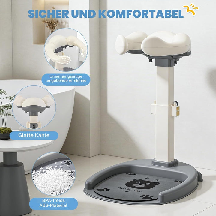 Baby Dusche Ständer, Höhenverstellung 40-57cm, Baby Shower Stand Support mit Anti-Rutsch Basis &amp; Rut
