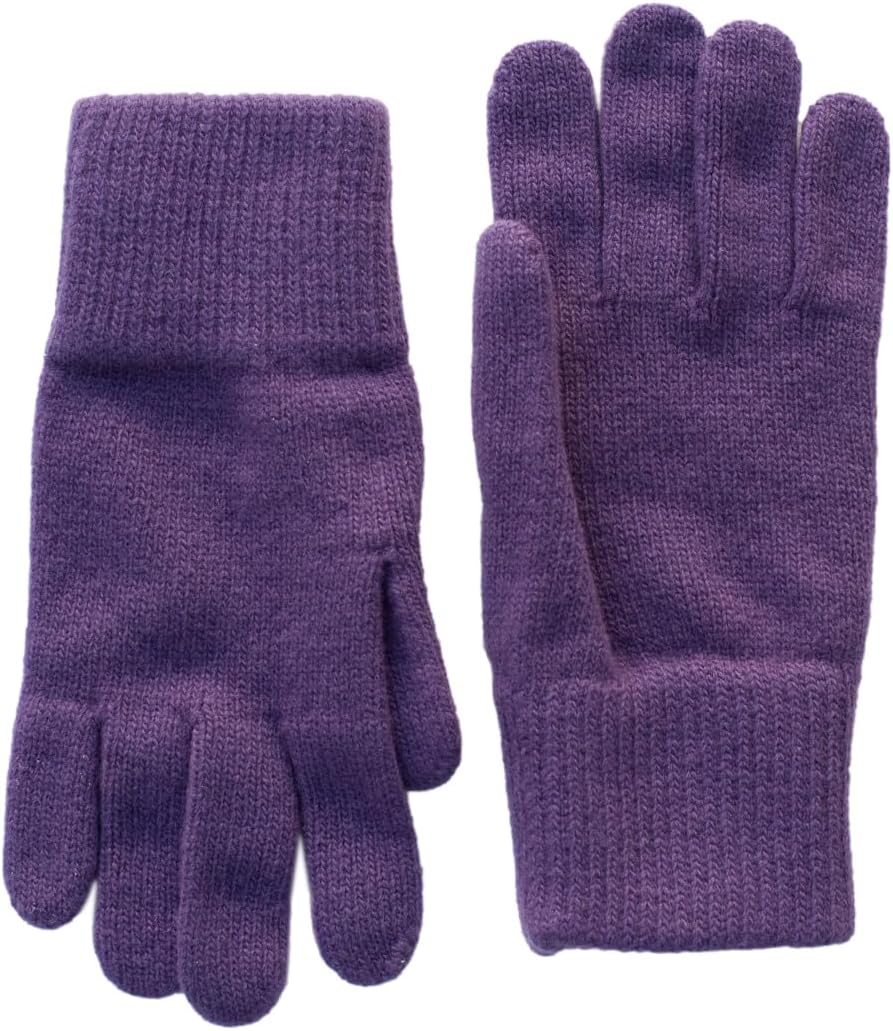 FosterNatur, Merino Damen Wollhandschuhe/Fingerhandschuhe, 100% Wolle Merino extrafein 7 Violett, 7