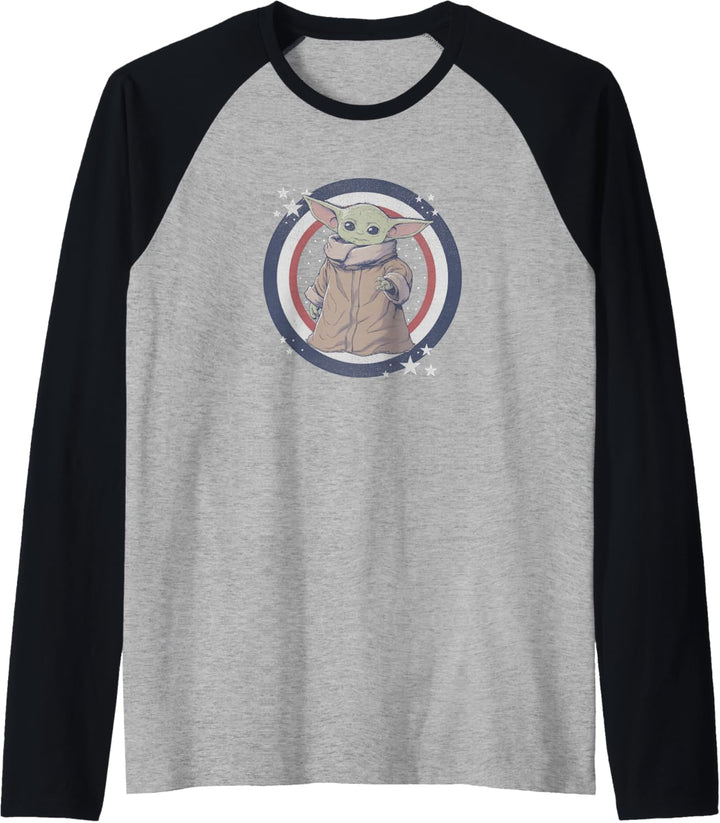Star Wars: The Mandalorian Fourth Of July Grogu Patriot Raglan
