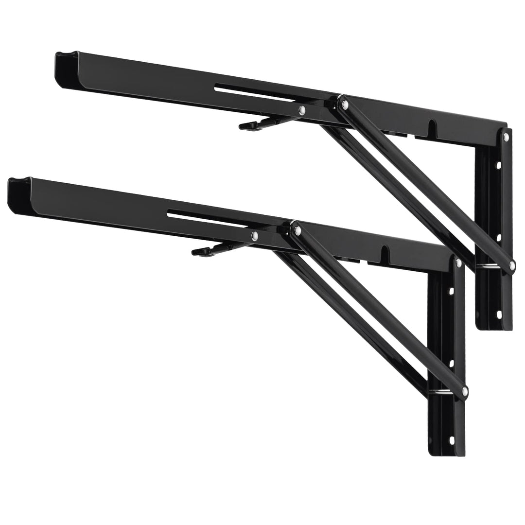 YUMORE Klappkonsole Schwerlast 500mm Regalträger Klappbar Schwarz - 2 Stück Metall Klappkonsolen Wan