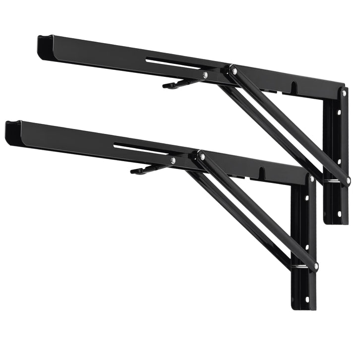 YUMORE Klappkonsole Schwerlast 500mm Regalträger Klappbar Schwarz - 2 Stück Metall Klappkonsolen Wan