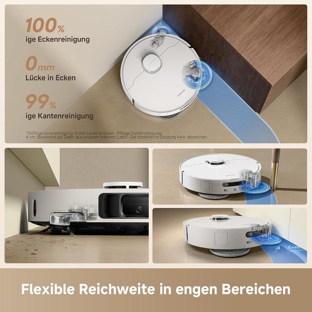 DREAME L10s Ultra Gen 3 Kit Saugroboter mit Wischfunktion mit einer Saugkraft von 25.000 Pa, Seitenb
