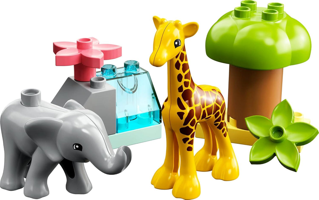 JOERRES DUPLO Wild Animals of Africa 10971 Safari Building Toy Set for Toddlers, Preschool Boys and