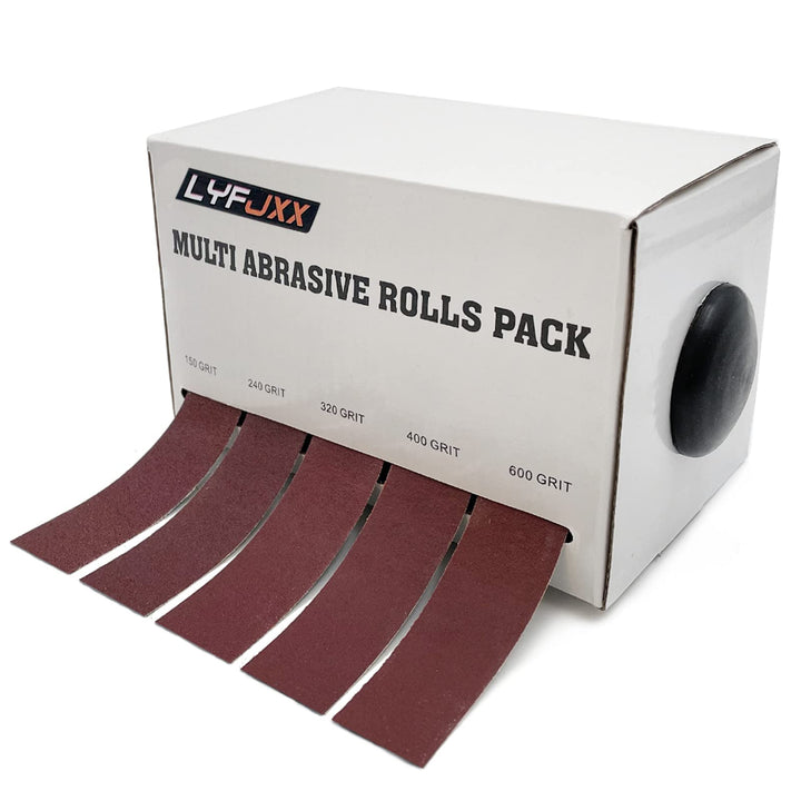 Schleifpapier, 5 Stück, Schleifpapier,mit Spender, abziehbarer Schleiftuchrolle, Metall, Glas, Tisch