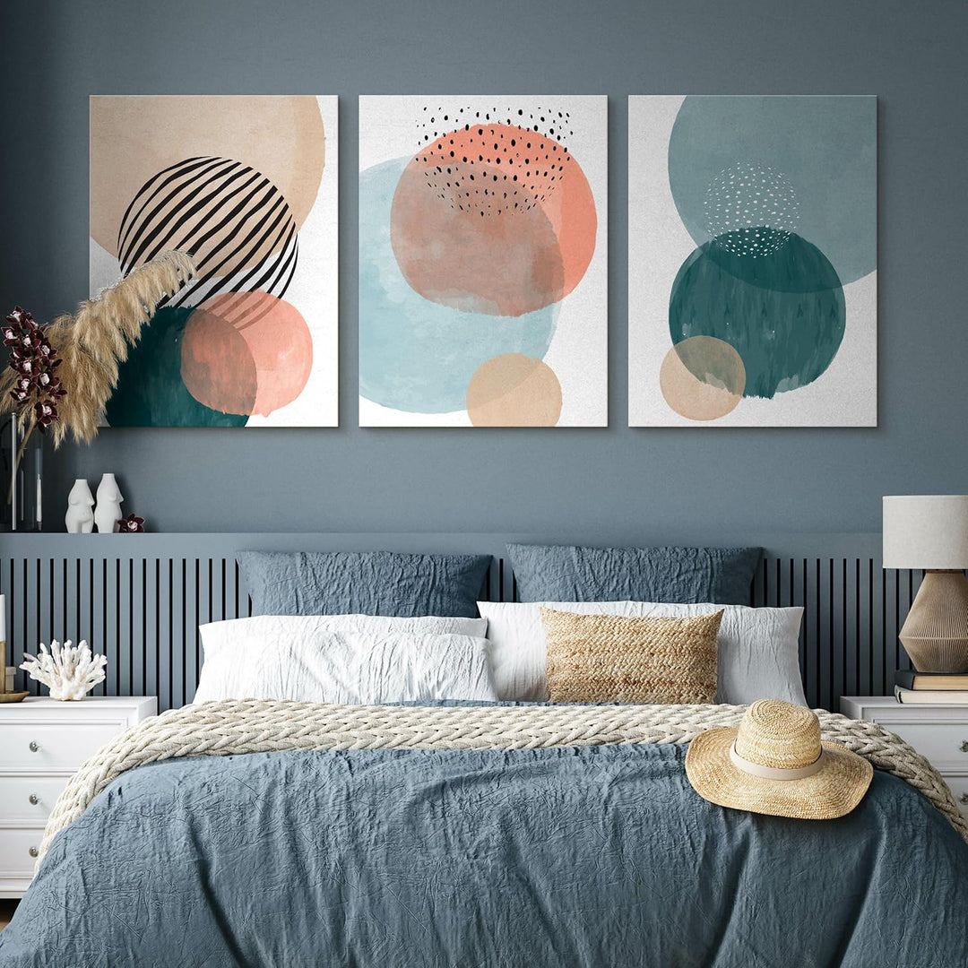 Muralo - Wandbilder Set - Leinwand Bilder Set Aufhängefertig - Bilder für Wohnzimmer Schlafzimmer -