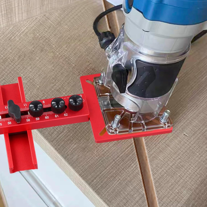 QWORK® Einstellbare Aluminium Fräszirkel, Multifunktionale frässchablone oberfräse für Kreise und Ge