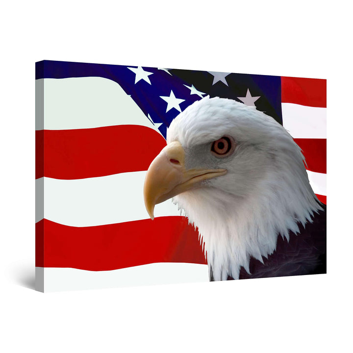 Startonight Bilder Amerikanischer Adler auf der Flagge, Leinwandbilder Moderne Kunst, Tiere Wanddeko