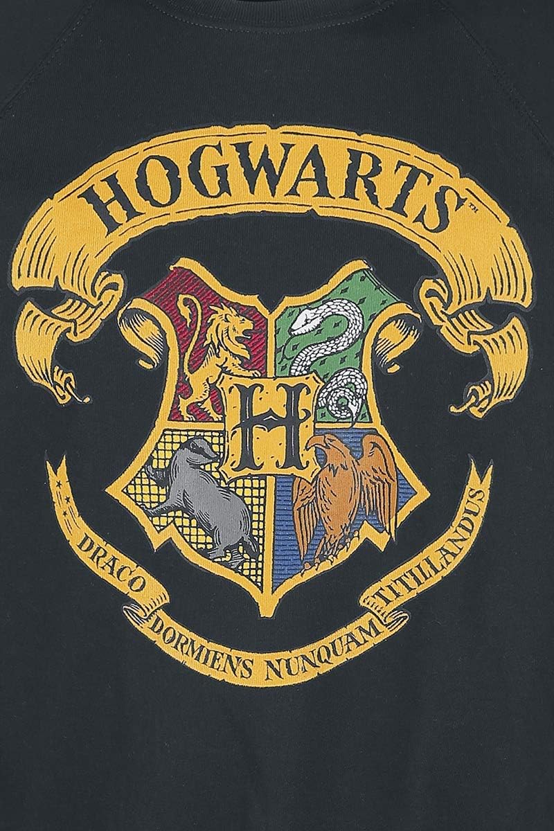 Harry Potter Hogwart's Crest Männer Sweatshirt schwarz XL