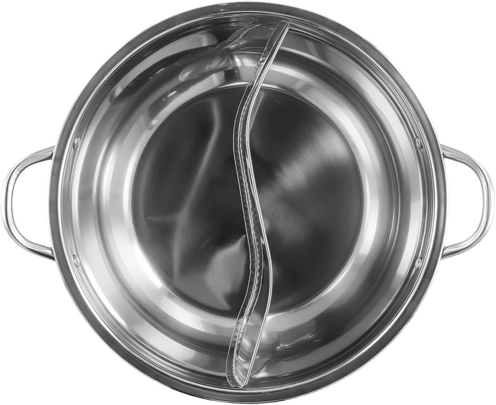 Doppeltopf Edelstahl Hotpot zum Kochen geeignet für Induktionsherde und Gasherde ideal für Partys (B