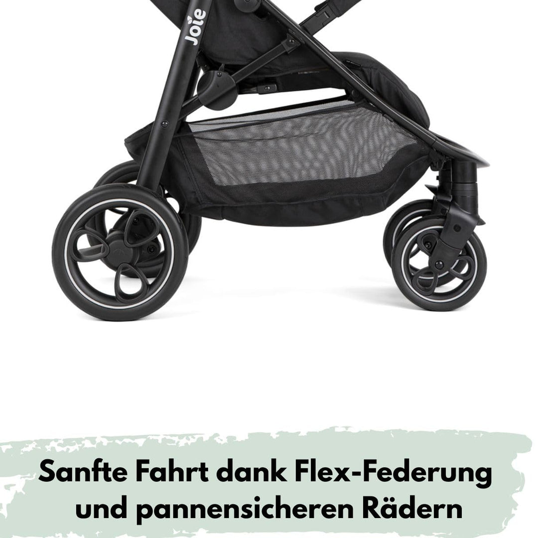 Joie Litetrax Buggy Set mit Thermo-Fusssack | Komfortabler Sportwagen für Stadt & Gelände, Flex-Fede